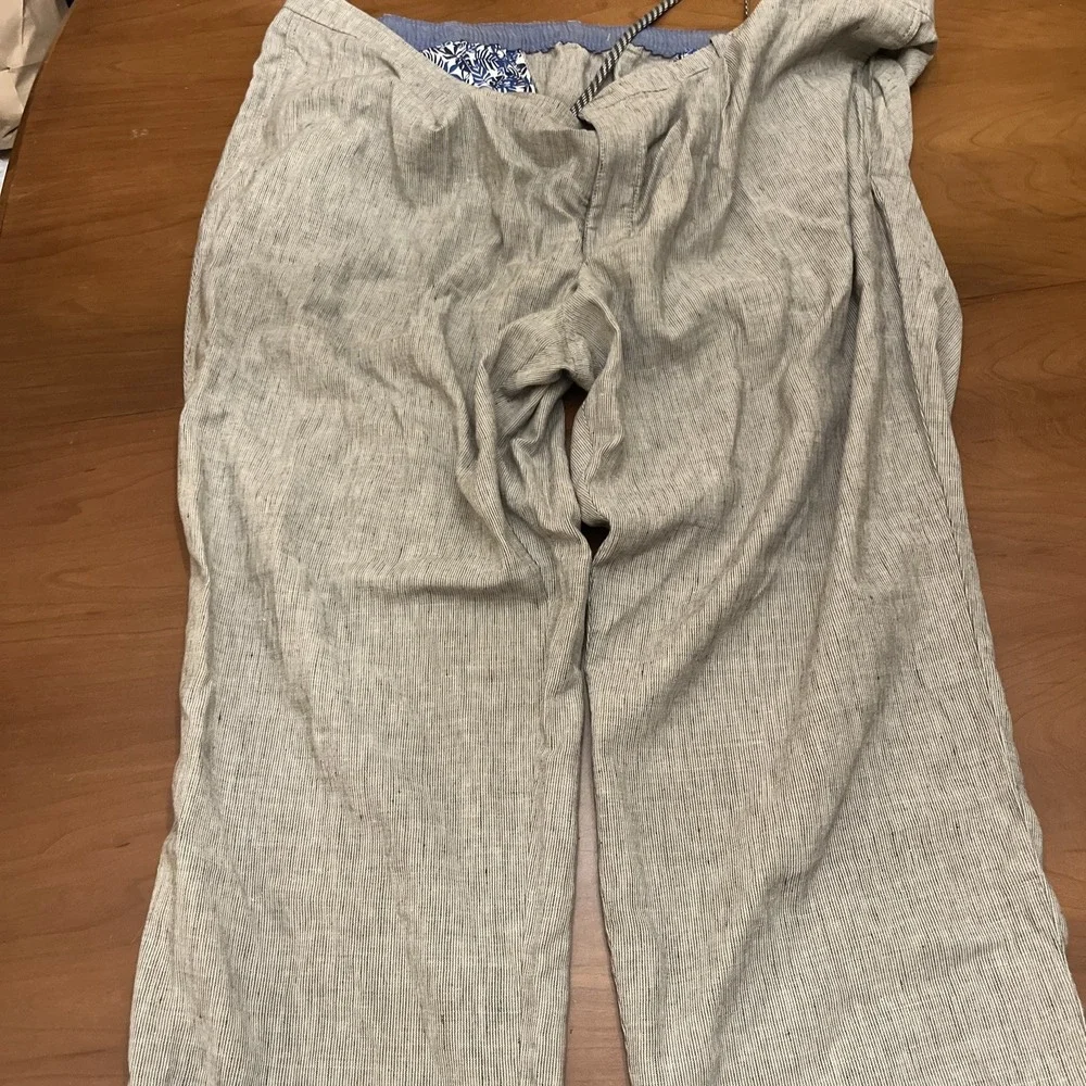 Tommy Bahama NWT Big And Tall 5XLB Island Sands Stripe Pants Linen Blend